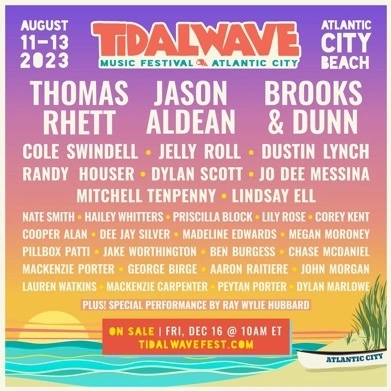 TidalWave Music Festival: Thomas Rhett, Jason Aldean, Brooks and Dunn & Cole Swindell - 3 Day Pass at Jelly Roll Tickets