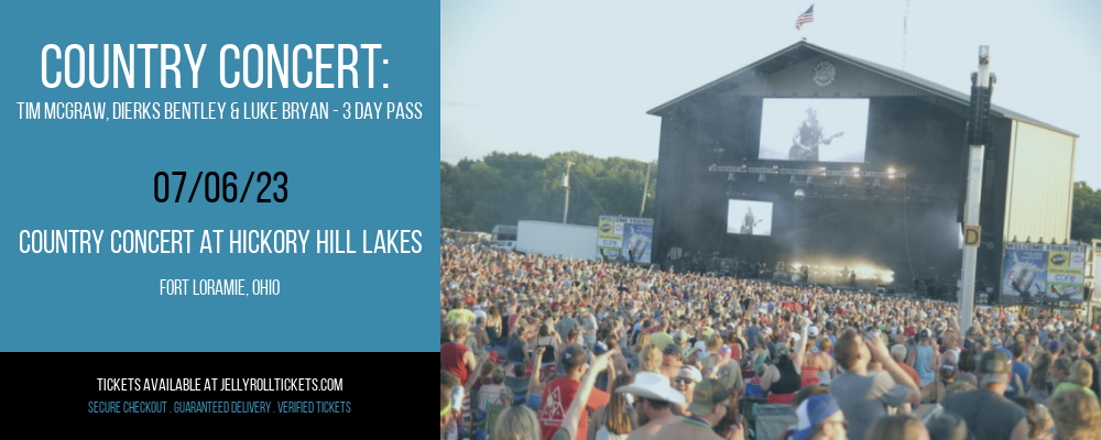 Country Concert: Tim McGraw, Dierks Bentley & Luke Bryan - 3 Day Pass at Jelly Roll Tickets